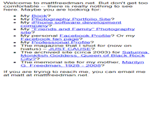 Tablet Screenshot of mattfreedman.net